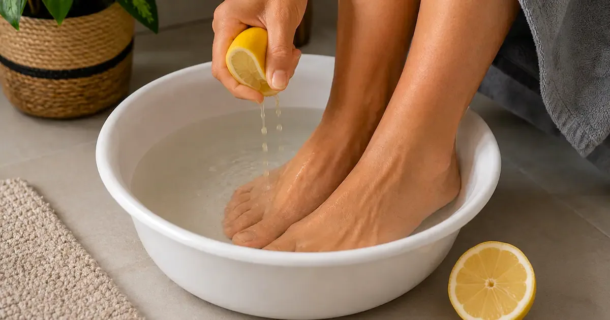 5 motivos para lavar os pés com água quente e limão contra o mau odor