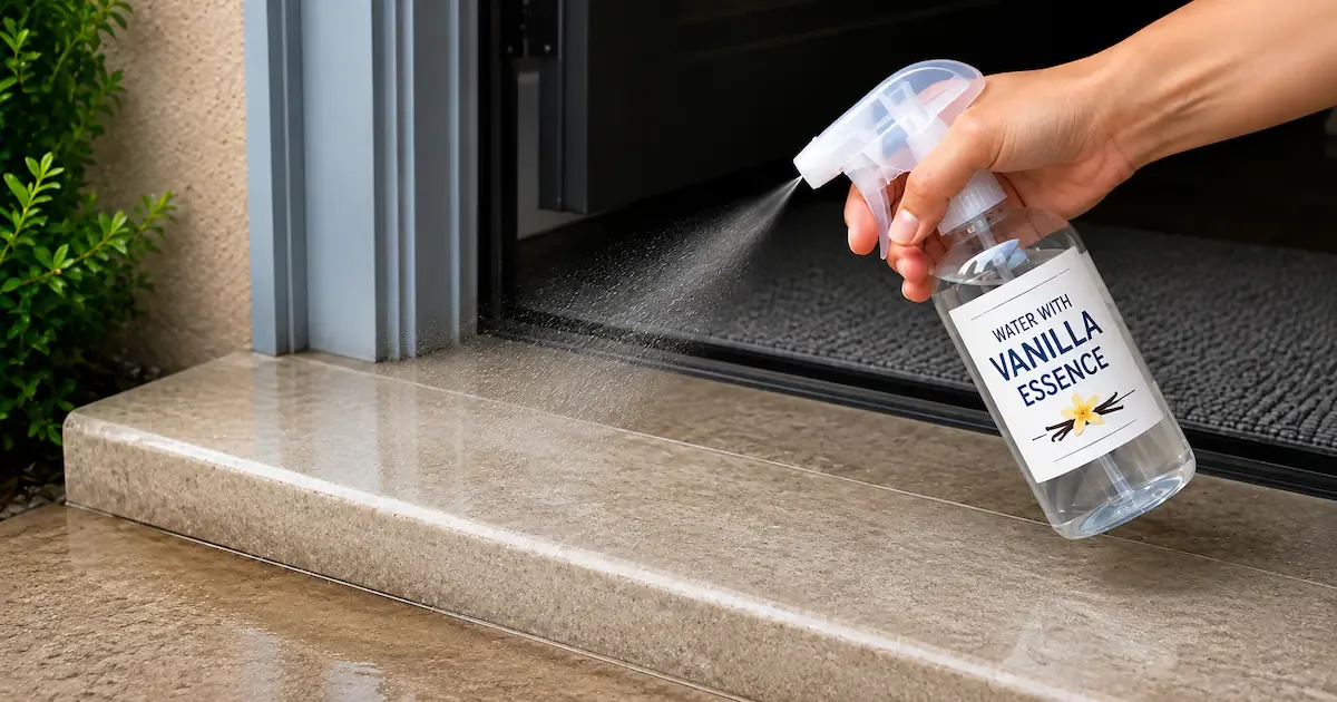 A mistura de 500 ml de água e baunilha que elimina odores na entrada de casa