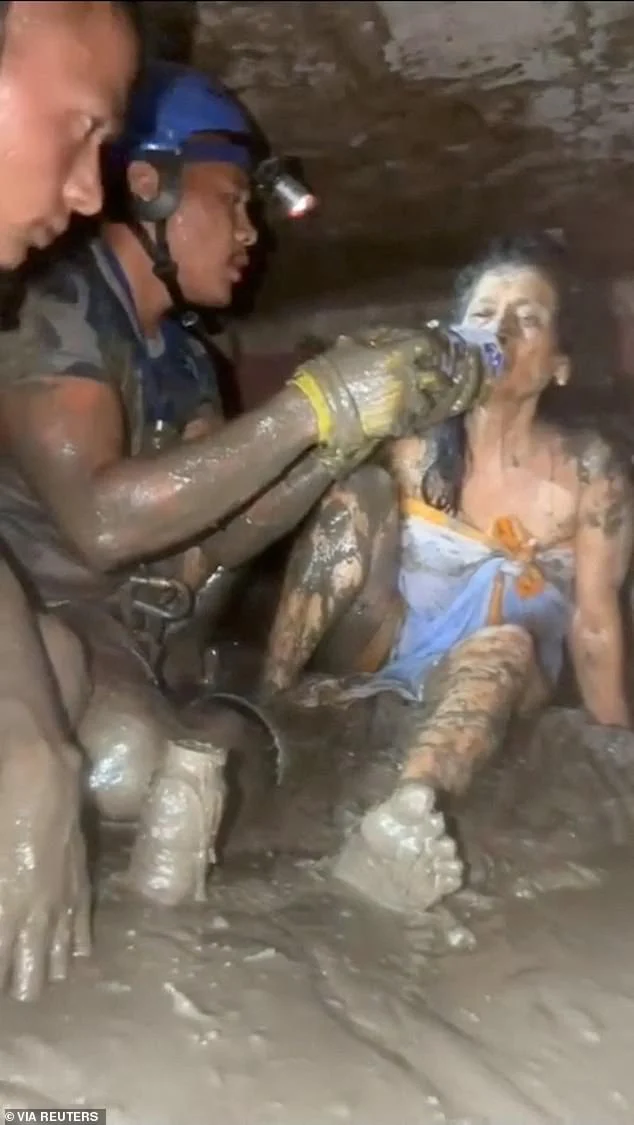 In flood-hit Nuwakot town a woman was rescued alive from a house, Nepal