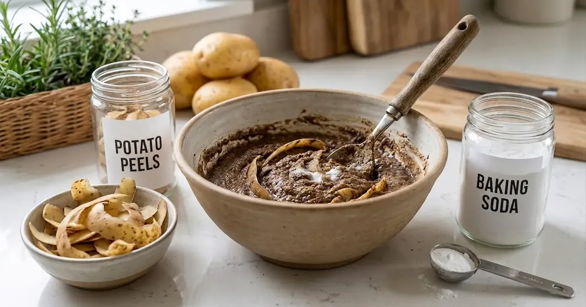 O truque de 2 ingredientes com casca de batata que elimina a ferrugem das panelas numa noite