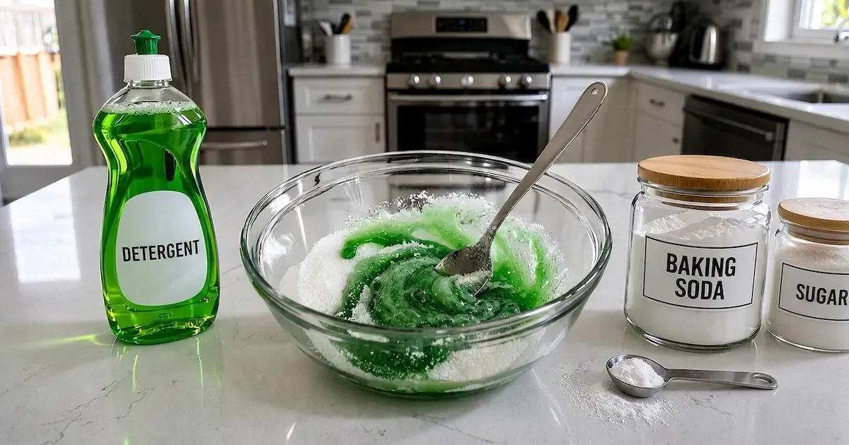 Receita com 3 ingredientes da despensa substitui a lixívia na limpeza da cozinha